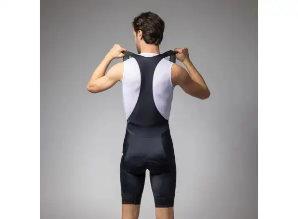 Alé Pragma Corsa 2.0 męskie spodenki z wkładką i szelkami Black/Fluo Yellow