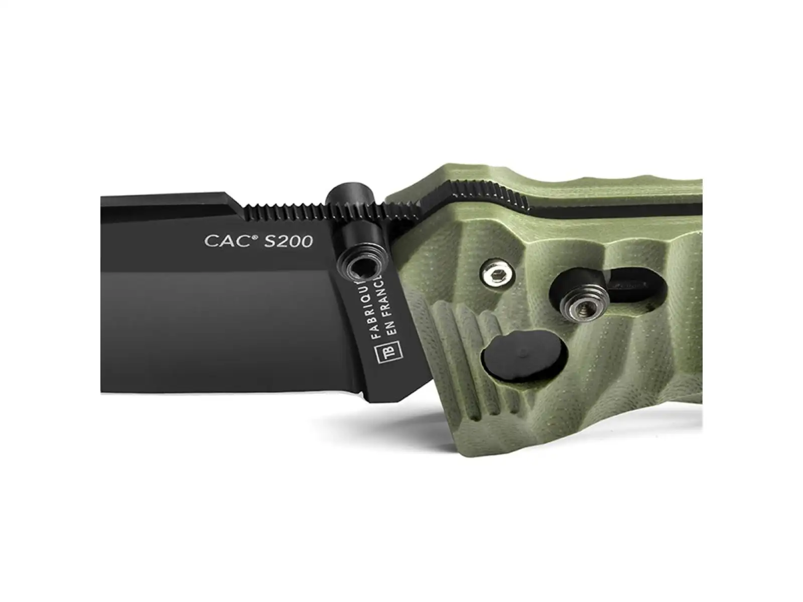 TB Outdoor CAC S200 French Army G10 Nóż tekstura khaki
