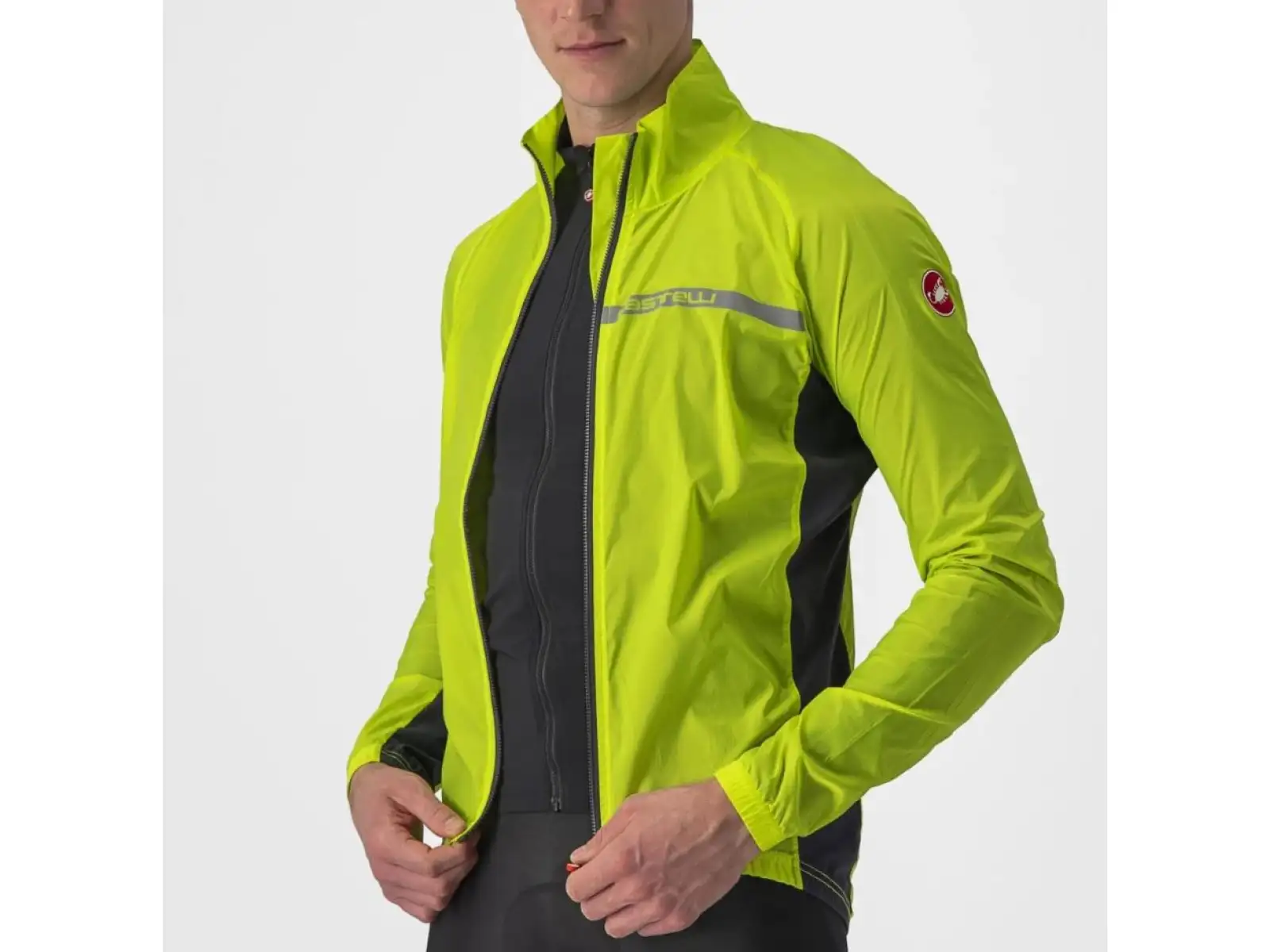 Castelli Squadra Stretch męska kurtka Electric Lime/Dark Grey