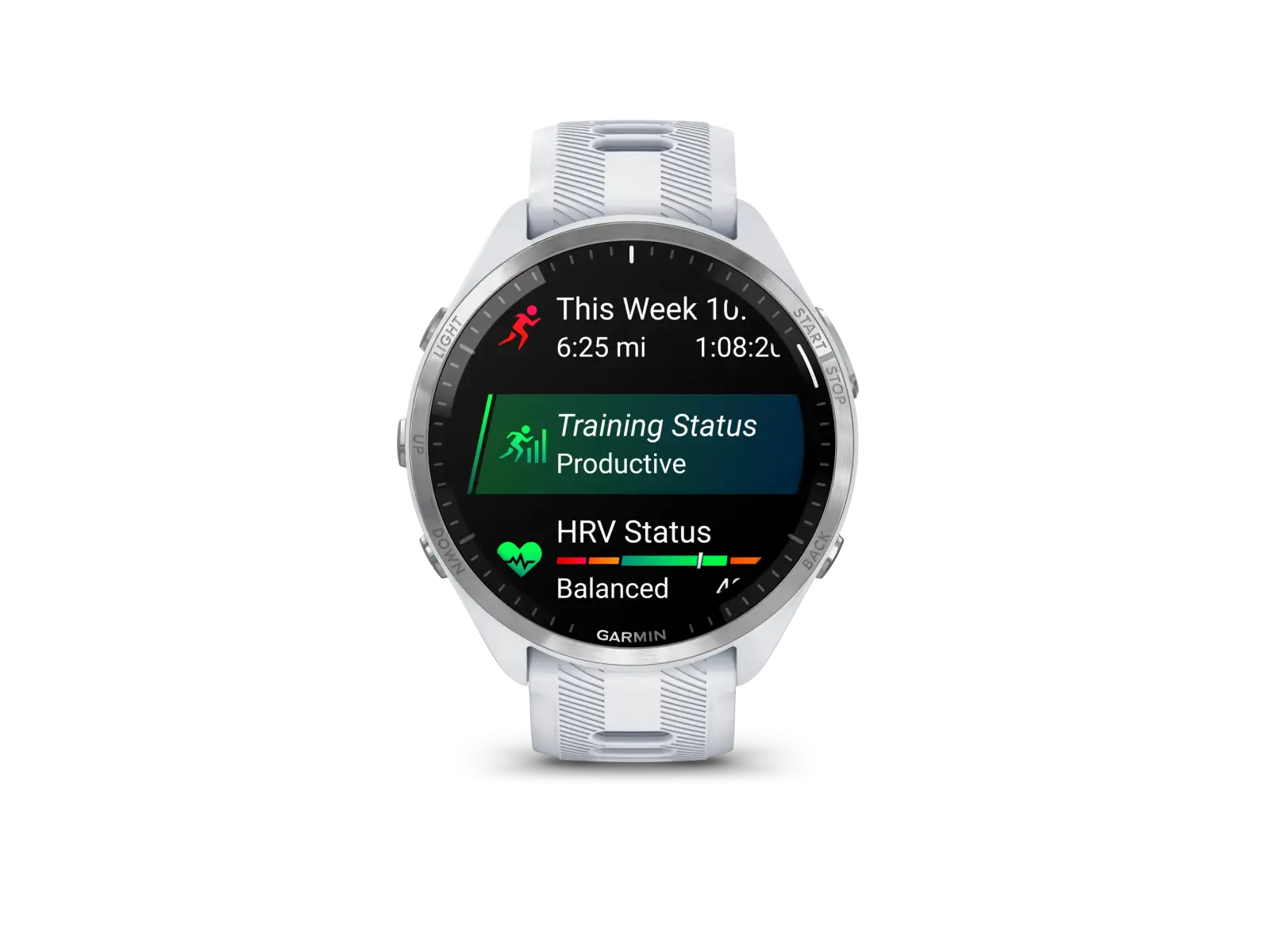 Garmin Forerunner 965 inteligentny zegarek Silver Titan/White