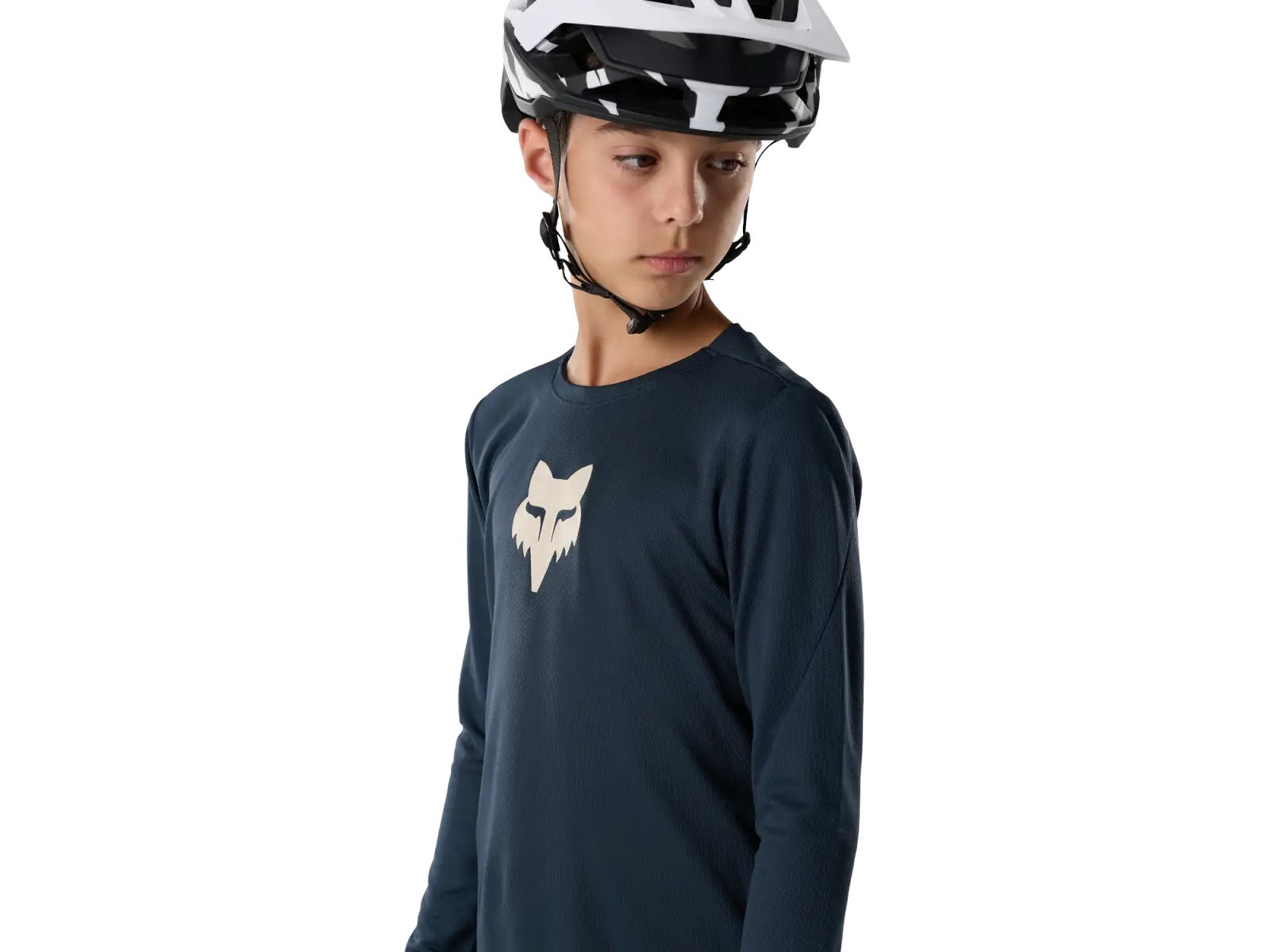 Fox Ranger Youth Head dziecięca koszulka rowerowa z długim rękawem Galaxy blue