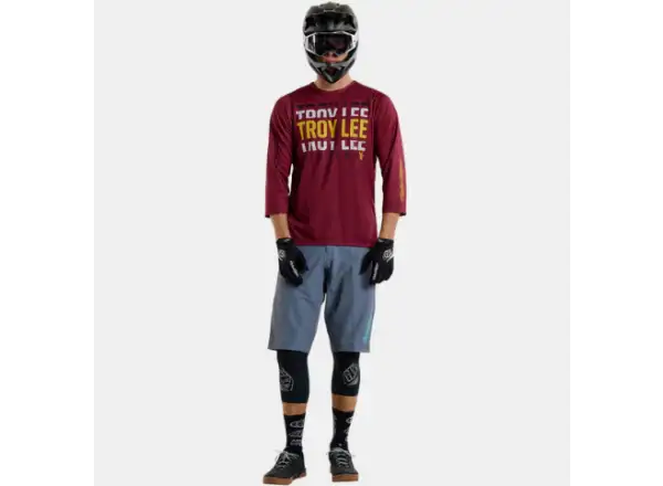 Troy Lee Designs Ruckus Spun męska koszulka rowerowa 3/4 rękaw Oxblood