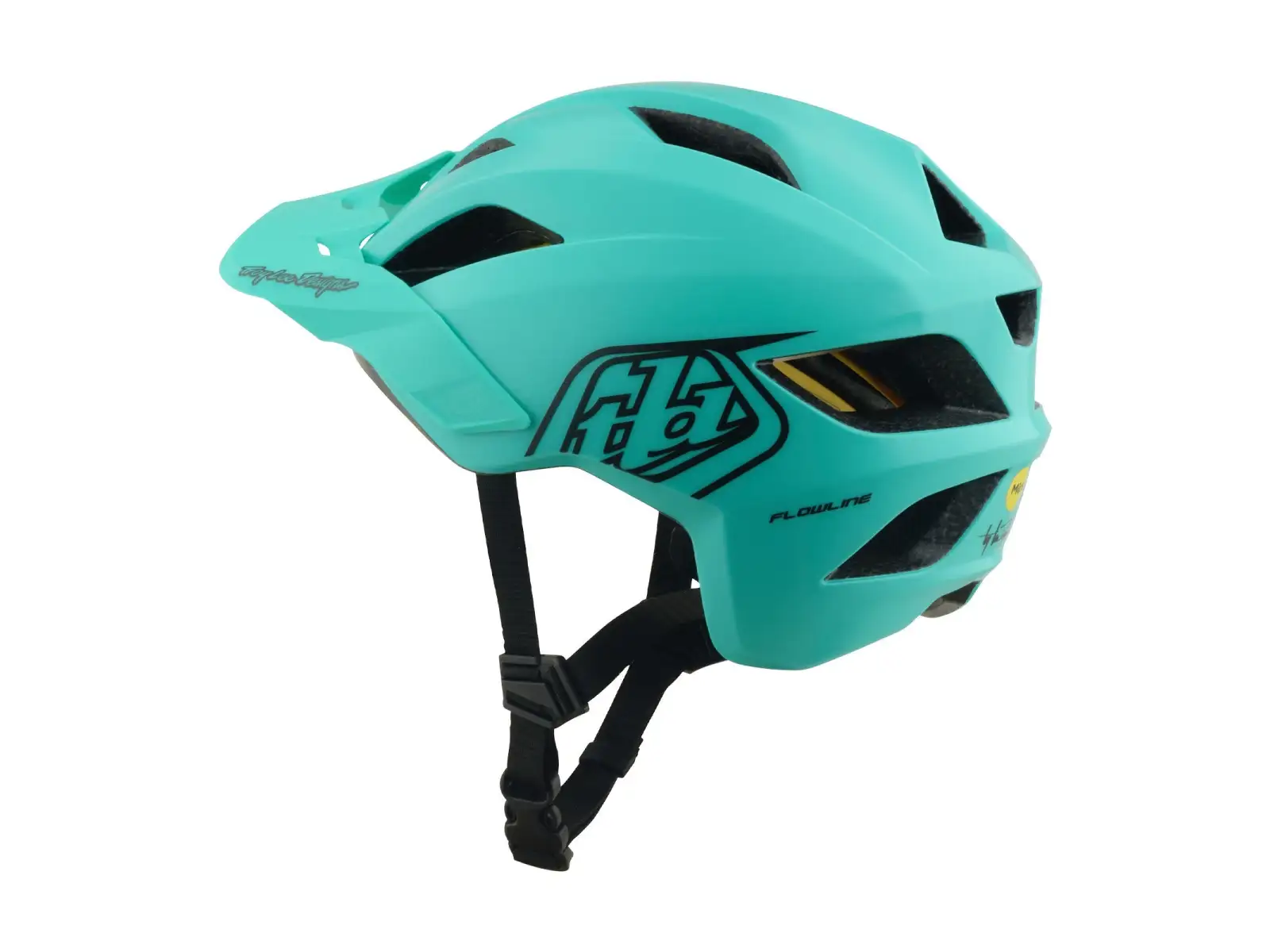 Troy Lee Designs Youth Flowline MIPS kask dziecięcy Point Charcoal/Real Teal