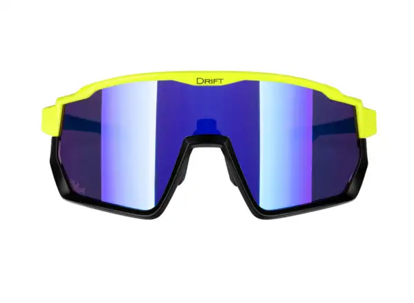 Force Drift męskie okulary fluo/czarna/niebieskie kontrast. szkło