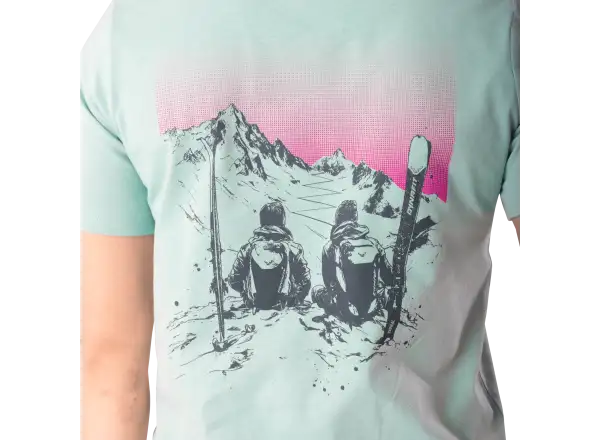 Dynafit Back Graphic Cotton damska koszulka krótki rękaw Cloud Blue/Twilight