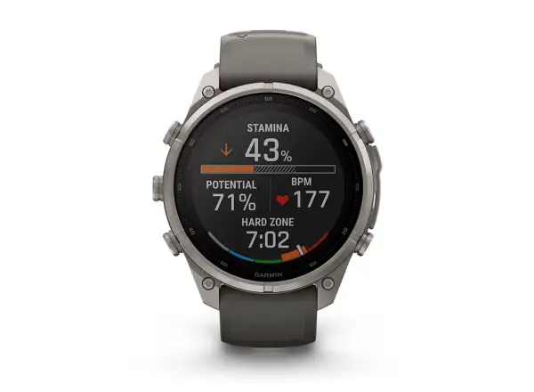 Garmin Fénix 9 Pro inReach Solar 47 mm Tytan Pebble Gray/Silver Gray