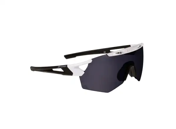 Force Arcade okulary rowerowe biała/czarna/czarna lustrzane szkła