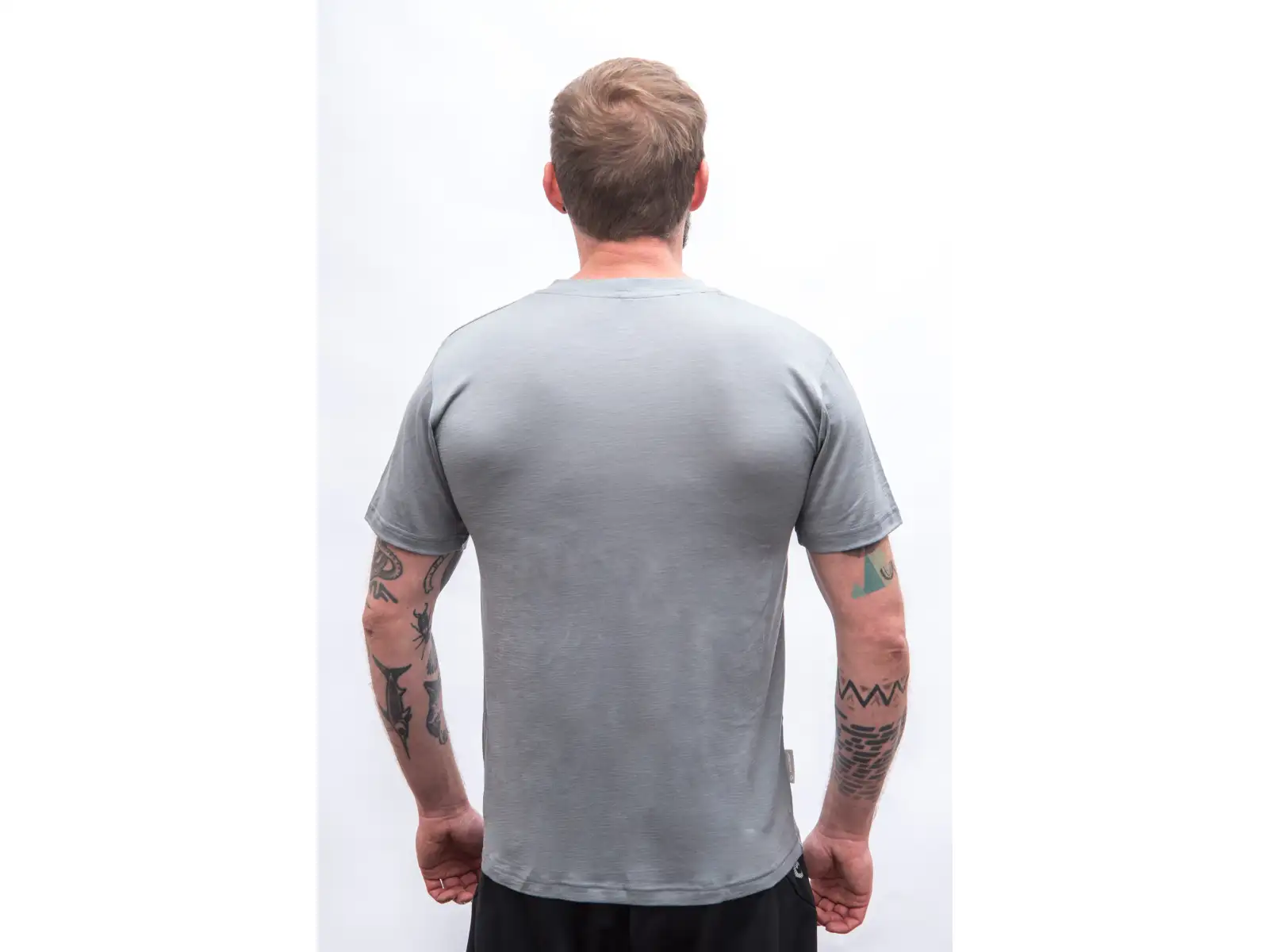 Sensor Merino Active Mountains męska koszulka krótki rękaw szary