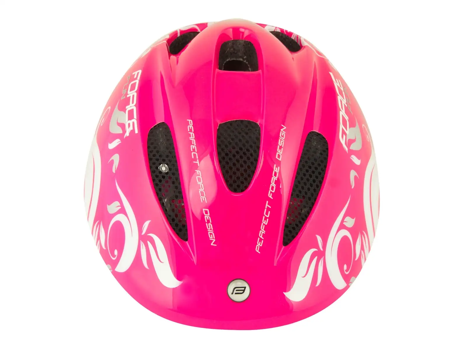 Force Fun Flowers dziecięcy kask różowy/biały