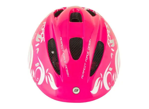 Force Fun Flowers dziecięcy kask różowy/biały