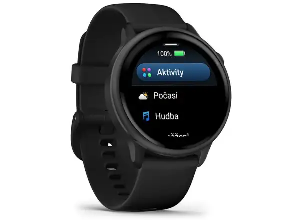 Garmin vívoactive 6 inteligentny zegarek Slate silikonowy pasek Black