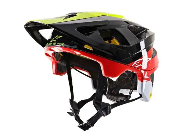 Alpinestars Vector Tech MIPS Pilot kask black/yellow fluo/red glossy