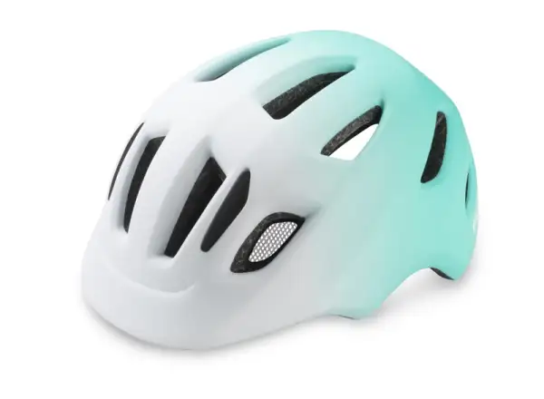 R2 Pump dziecięcy kask rowerowy biała/mint niebieska