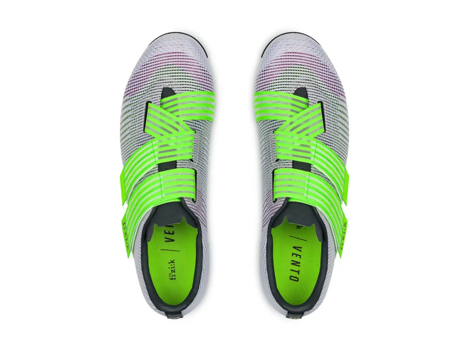 Fizik Vento Powerstrap Aeroweave szosowe buty kolarskie Light Violet/Neon Green