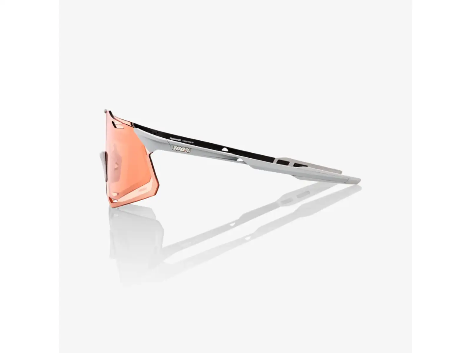 100% Hypercraft okulary Matte Stone Grey/HiPER Coral