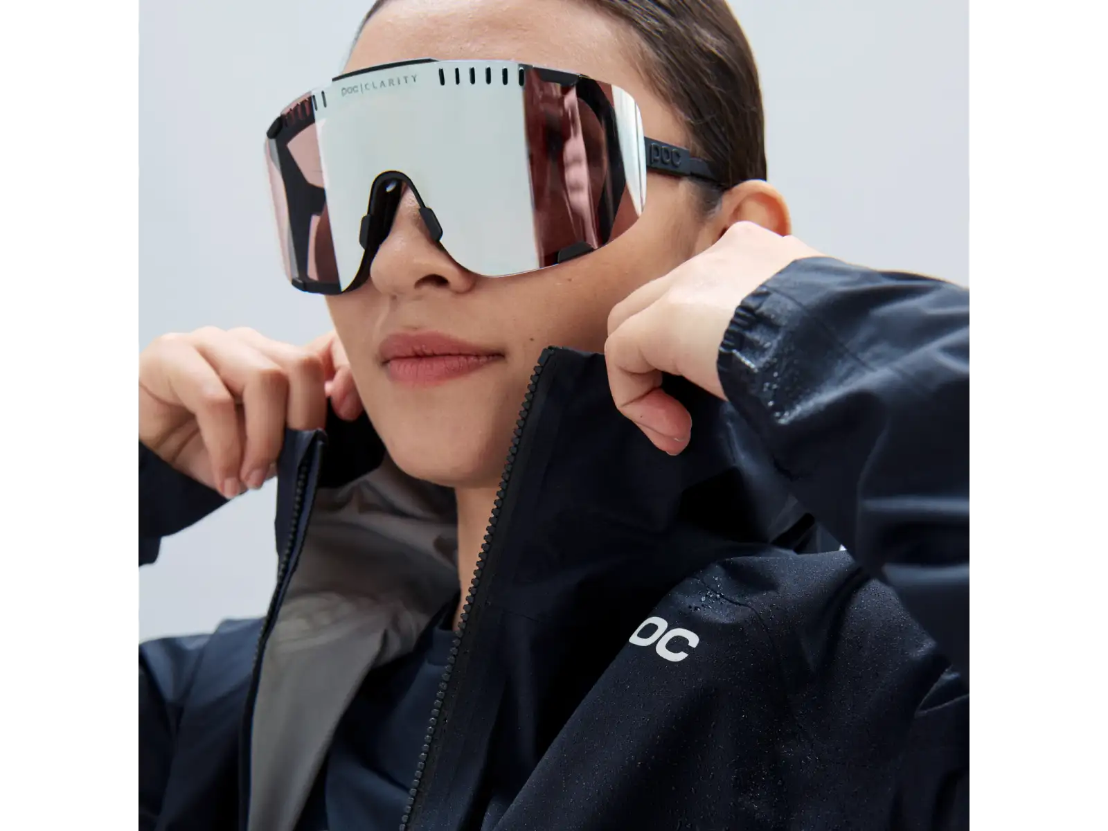 POC Devour okulary Uranium Black/Clarity Trail/Partly Sunny Silver