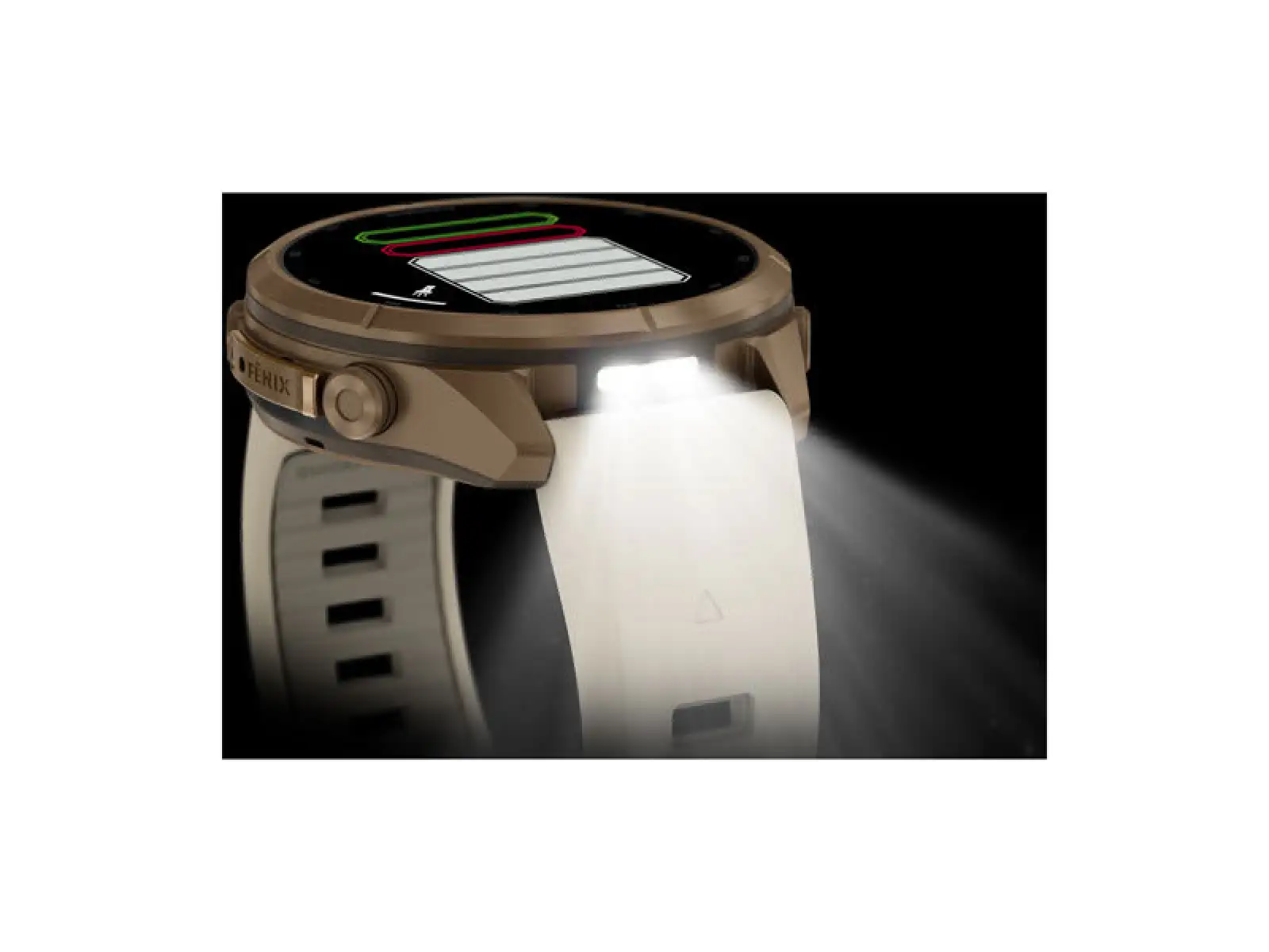 Garmin Fénix 9 Pro inReach 43 mm smartwatch Autumn gold Titanium Cream/French gray