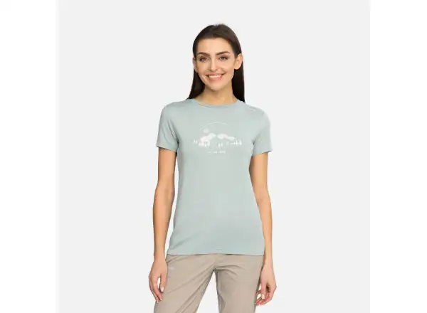 Viking Lenta Lady damska koszulka z krótkim rękawem Green/Beige