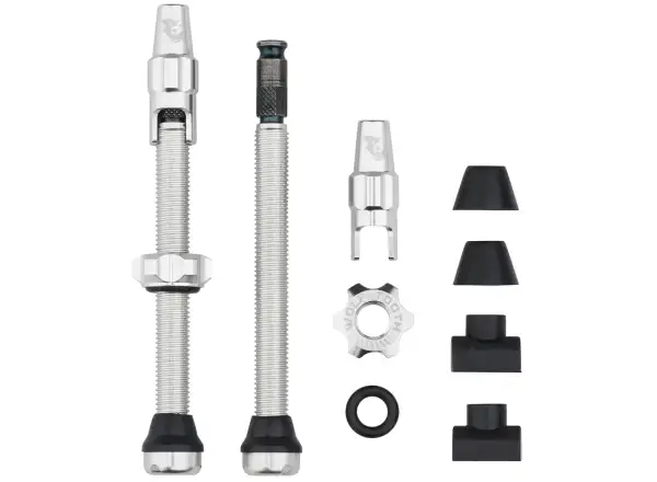 Wolf Tooth wentyle bezdętkowe Click Valve kit 60mm raw silver