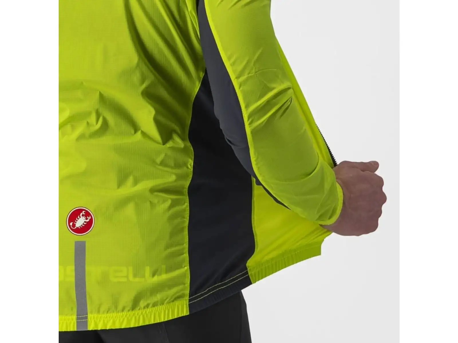 Castelli Squadra Stretch męska kurtka Electric Lime/Dark Grey