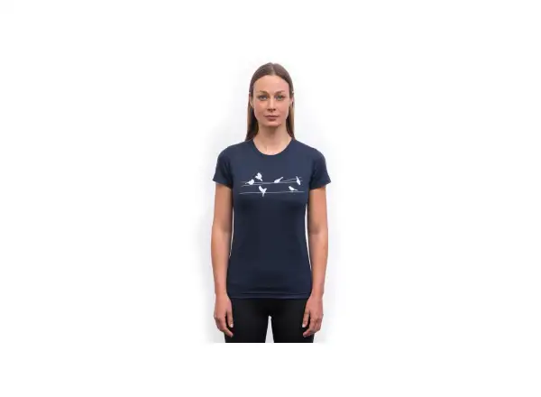 Sensor Merino Active damska koszulka krótki rękaw Deep Blue