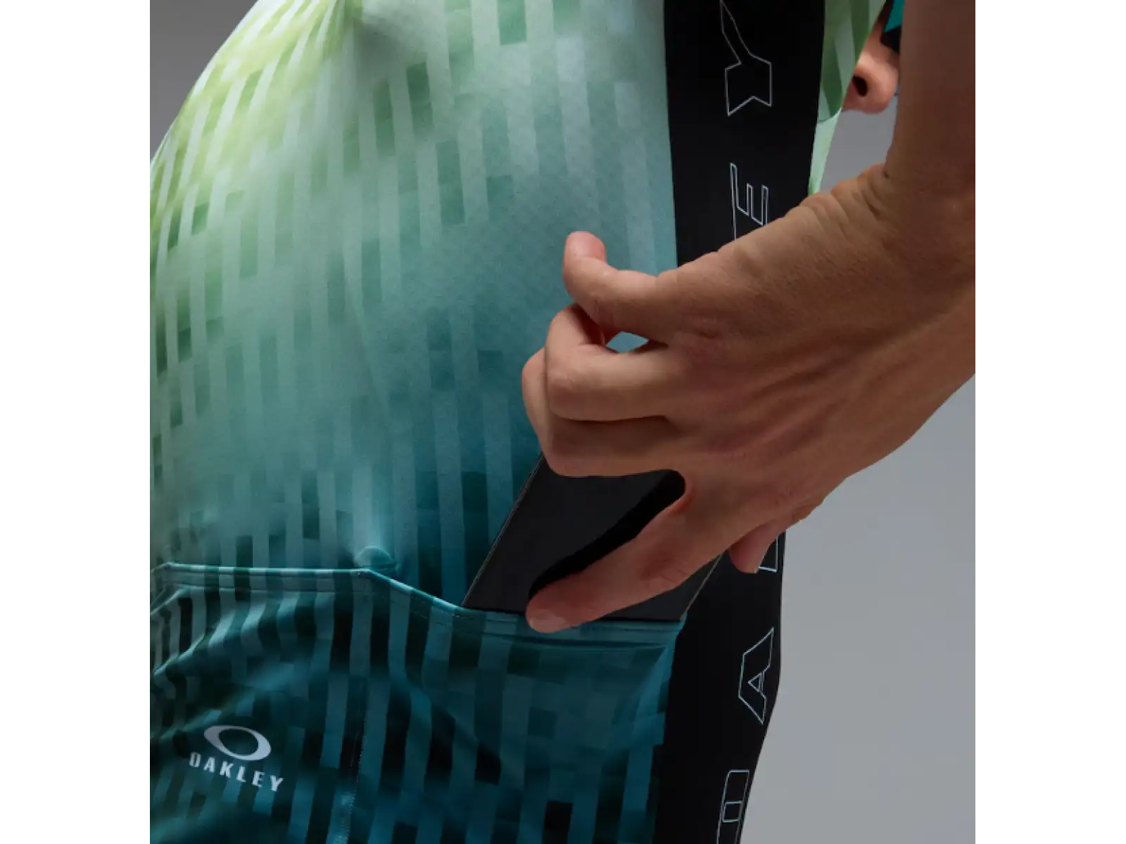 Oakley Icon Training męska koszulka z krótkim rękawem Green Glitch Print