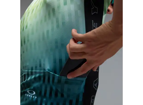 Oakley Icon Training męska koszulka z krótkim rękawem Green Glitch Print