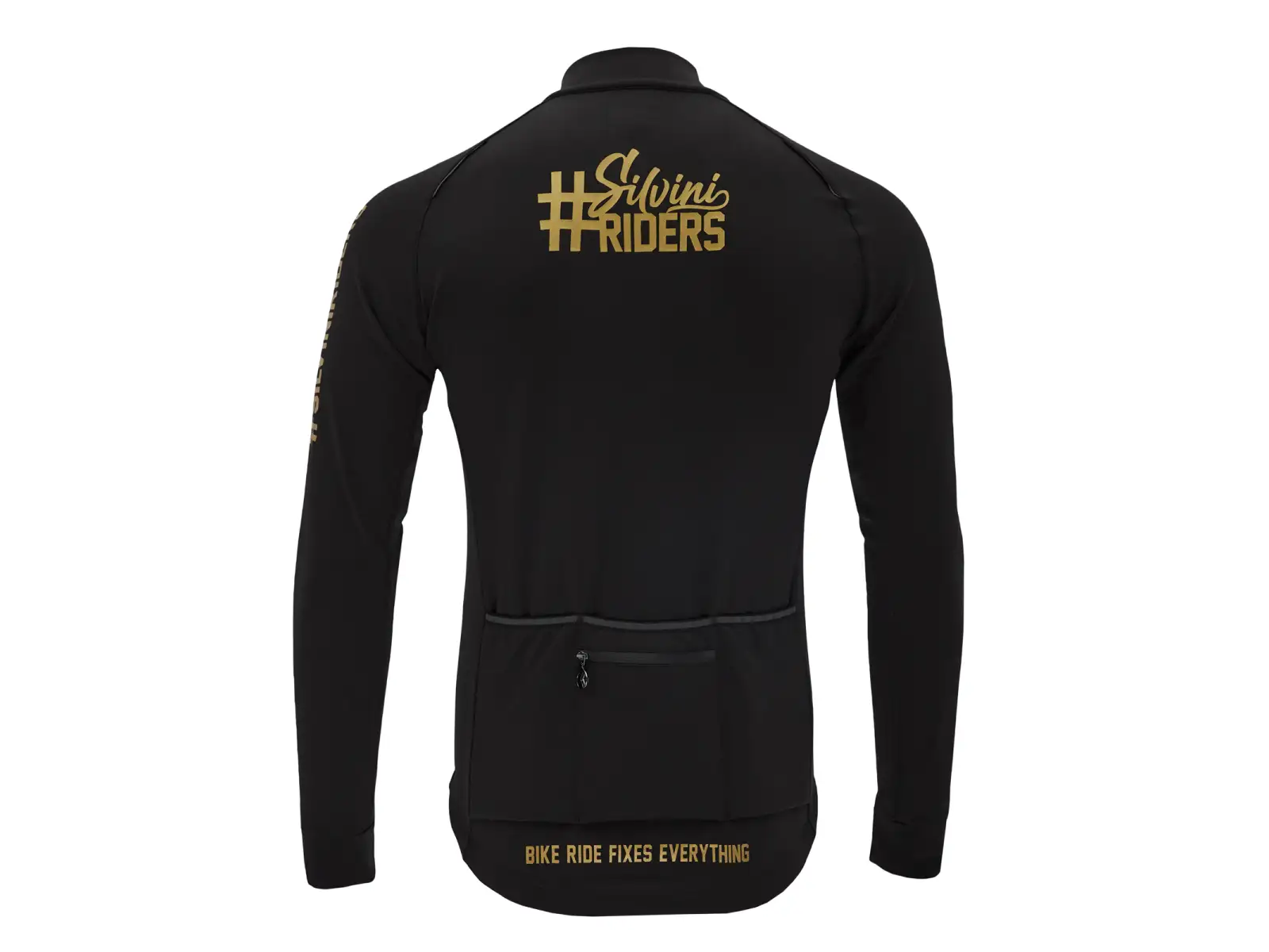Silvini Leverono męska koszulka długi rękaw Black/Gold