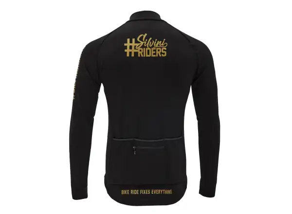 Silvini Leverono męska koszulka długi rękaw Black/Gold