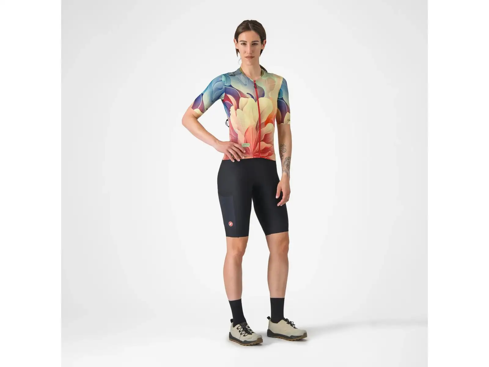 Castelli Unlimited Pro damski dres krótki rękaw Multicolor Green