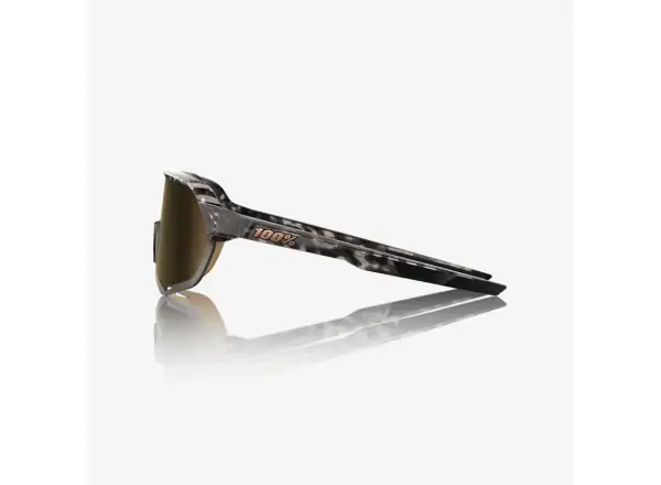 100% S2 okulary przeciwsłoneczne Gloss Black Havana/Soft Gold Mirror