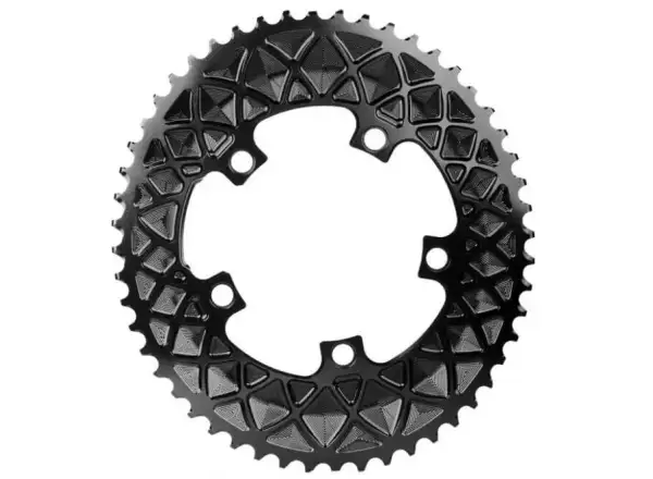 Absolute Black OVAL Road 2x 110/5 zębatka 50 zębów czarny
