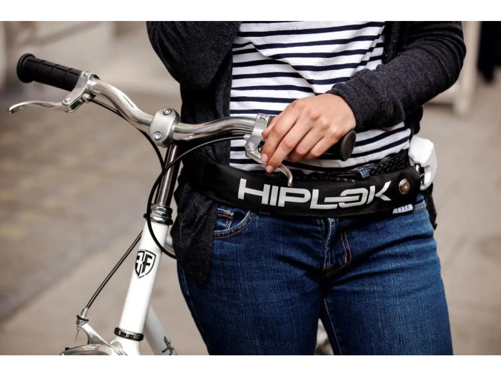 Hiplok Lite zamek black/white