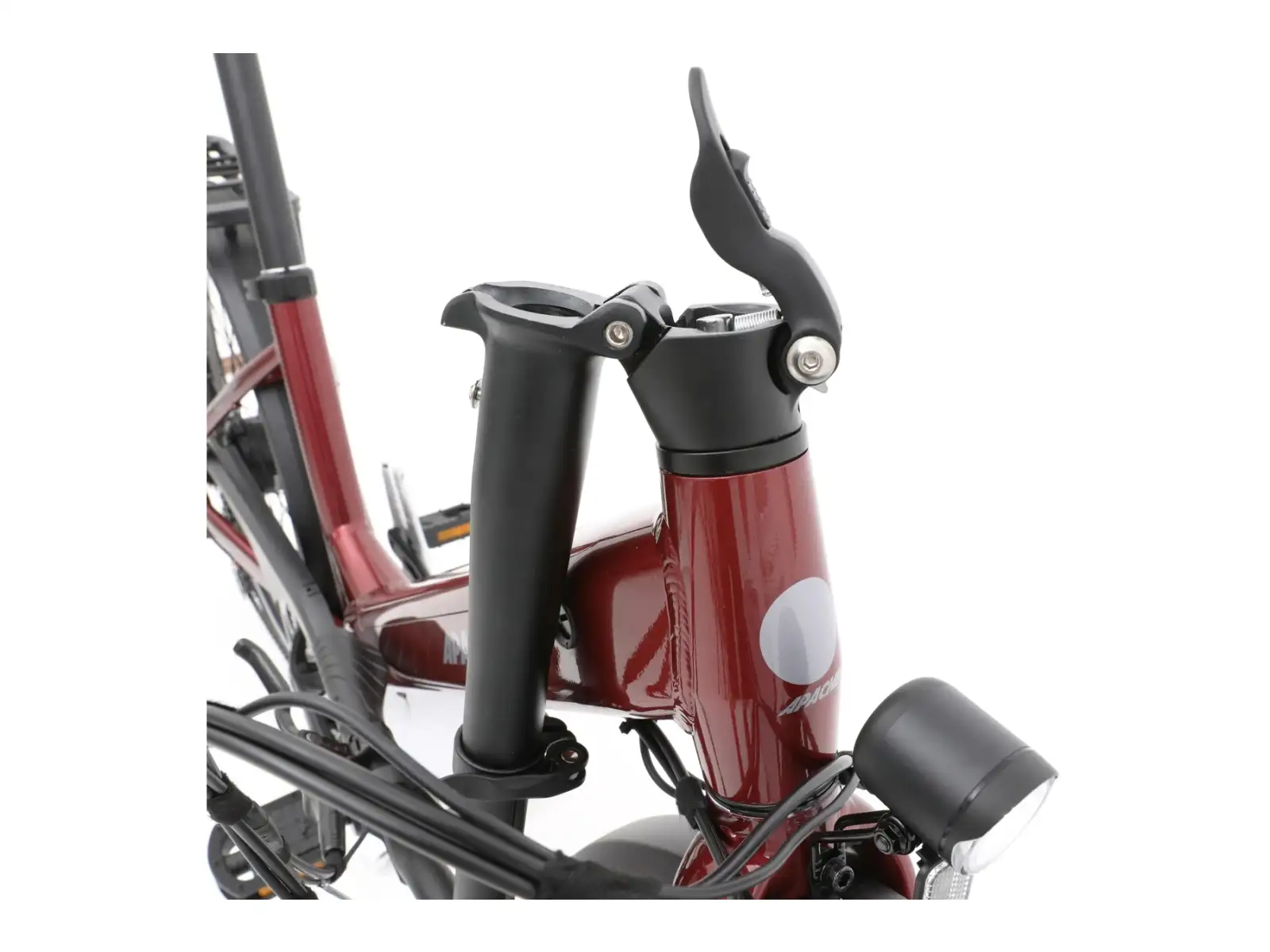 Apache Tanka 24 RX składany rower elektryczny 363 Wh S/M bordowy