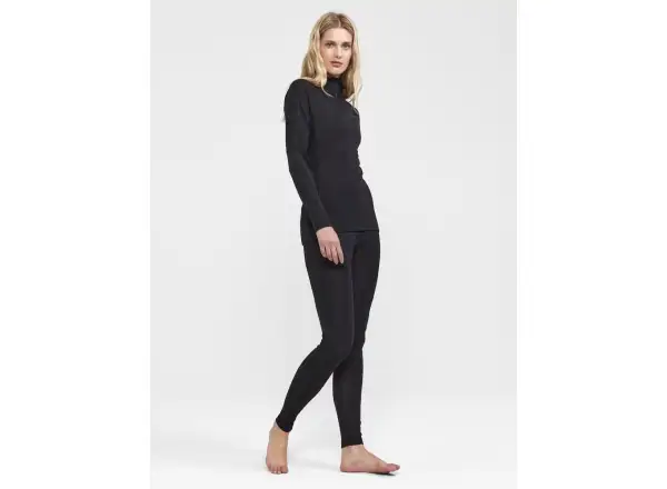 Craft ADV Wool Merino damska koszulka dlugi rękaw z zamkiem czarna