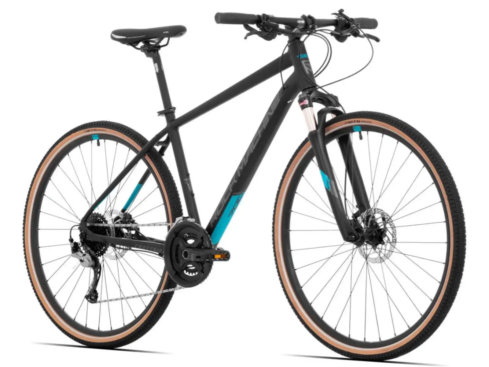 Rock Machine CrossRide 700 trekkingowy rower black/petrol PRÓBKA