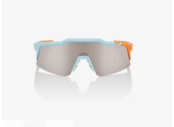 100% SPEEDCRAFT SL okulary z lustrzanymi szkłami niebieska/pomarańczowa/srebrna