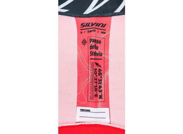 Silvini Stelvio męska koszulka z krótkim rękawem ruby/black