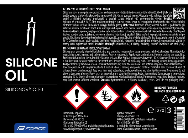 Force silikonowy olej w sprayu 200 ml