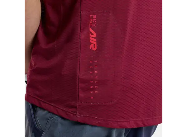 Troy Lee Designs Skyline Air Mono męska koszulka z krótkim rękawem Oxblood