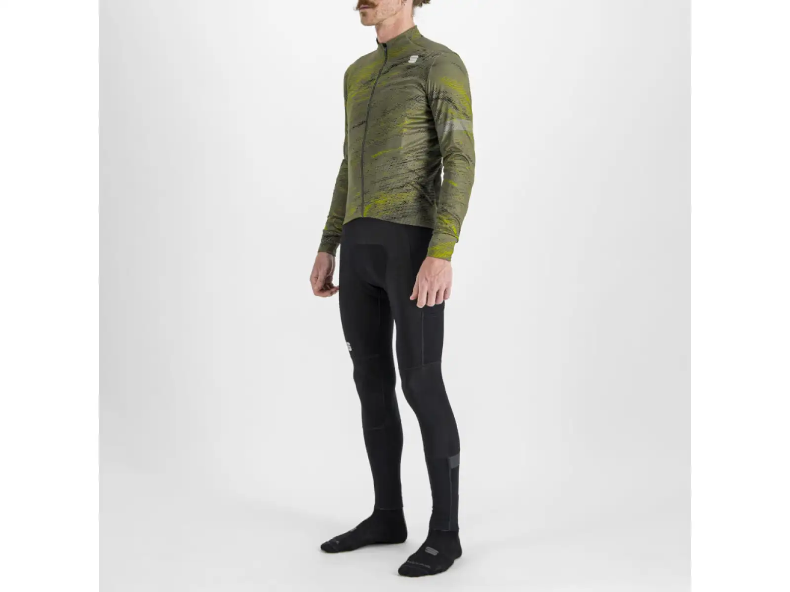 Sportful Cliff Supergiara męska koszulka z długim rękawem beetle guacamole black