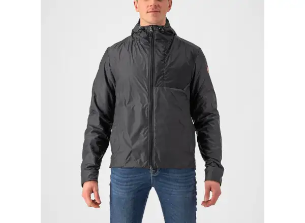 Castelli Riscalda Puffy męska kurtka dark gray/eletric lime