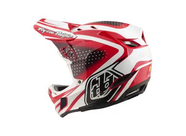Troy Lee Designs D4 Polyacrylite MIPS kask Line Fire/white