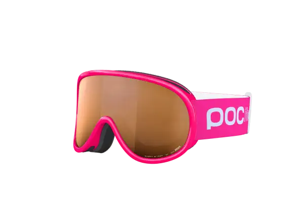 POC POCito Retina dziecięce gogle narciarskie Fluorescent Pink/Partly Sunny Light Orange