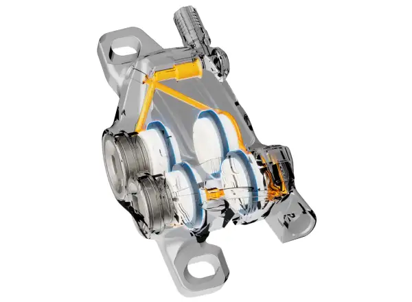 Shimano XTR BR-M9220+BL-M9220 hamulec tarczowy tylny okładziny metalowe z chłodzeniem