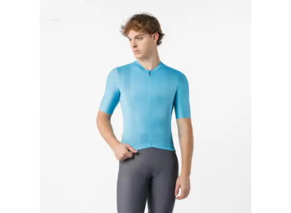 Castelli Espresso 2 męska koszulka kolarska krótki rękaw Neon Cobalt