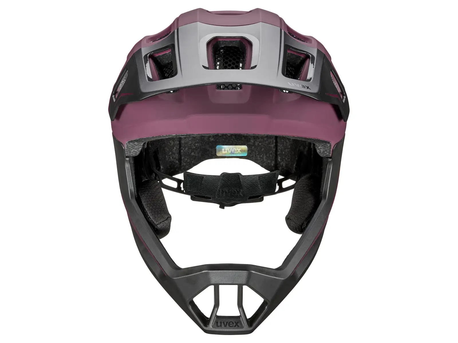 Uvex React JR kask Fullface MTB Cranberry matt
