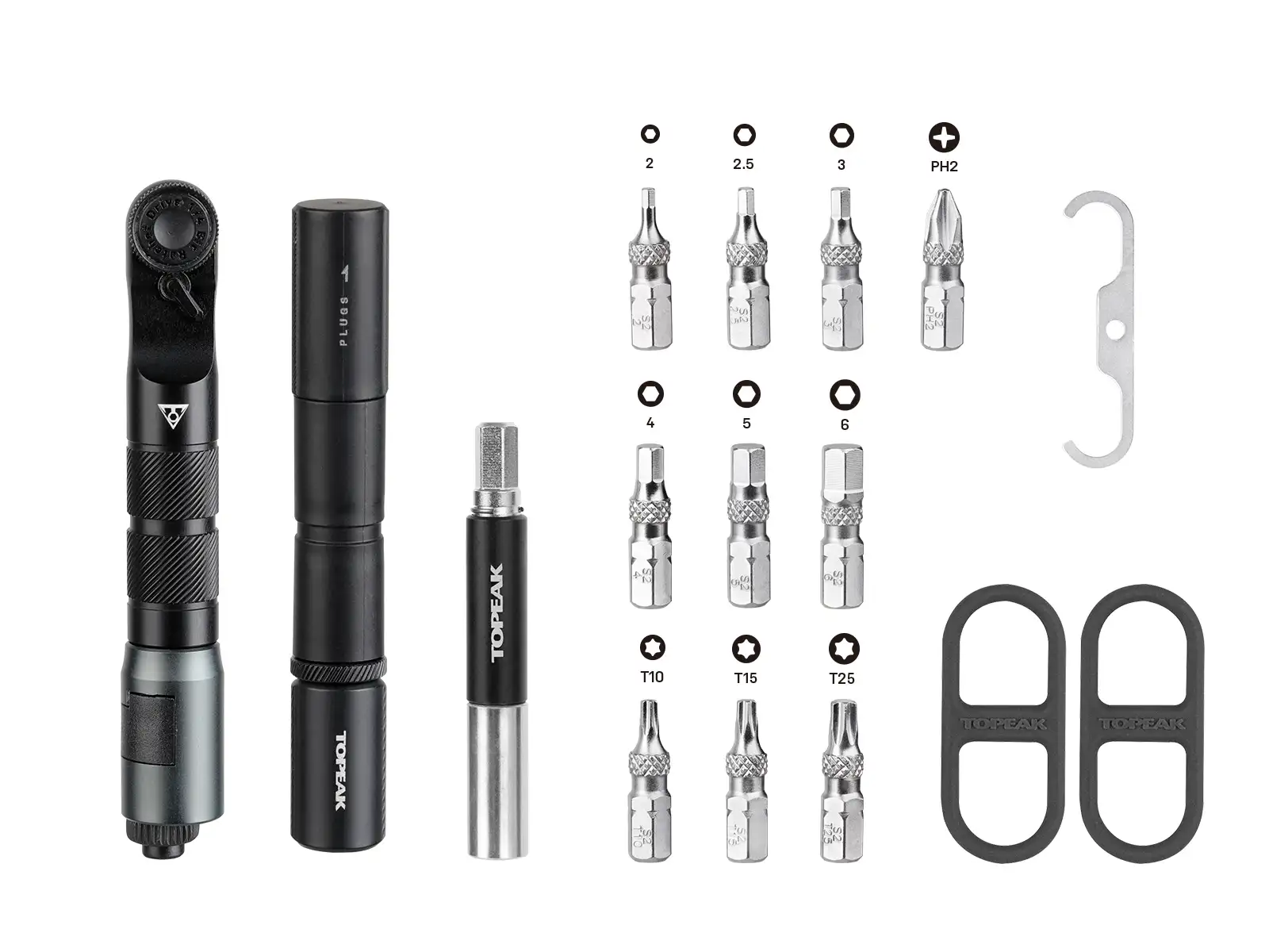 Topeak Ratchet'n Roll Pro zestaw narzędzi z grzechotką 17 funkcji czarna