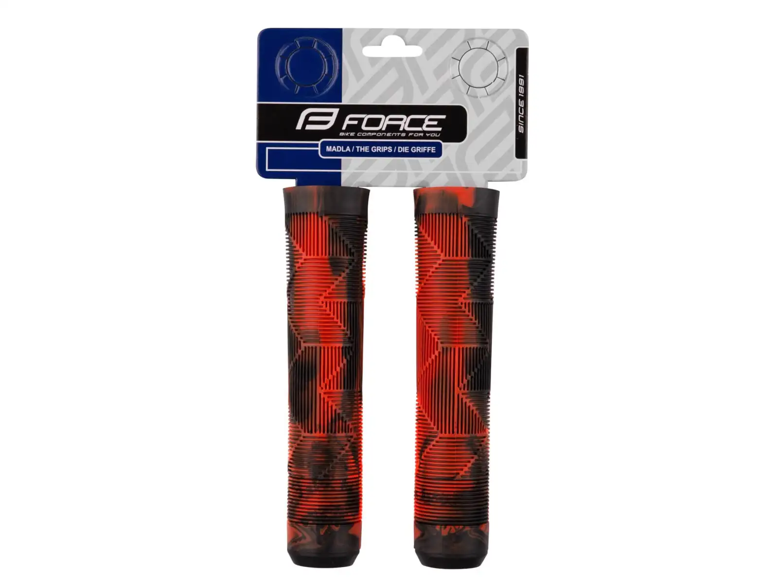 Foce BMX145 gumowe chwyty czarna/czerwona