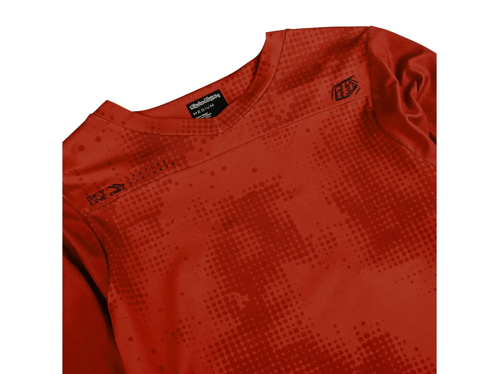 Troy Lee Designs Skyline Chill męska koszulka z długim rękawem Scattered Fire Orange